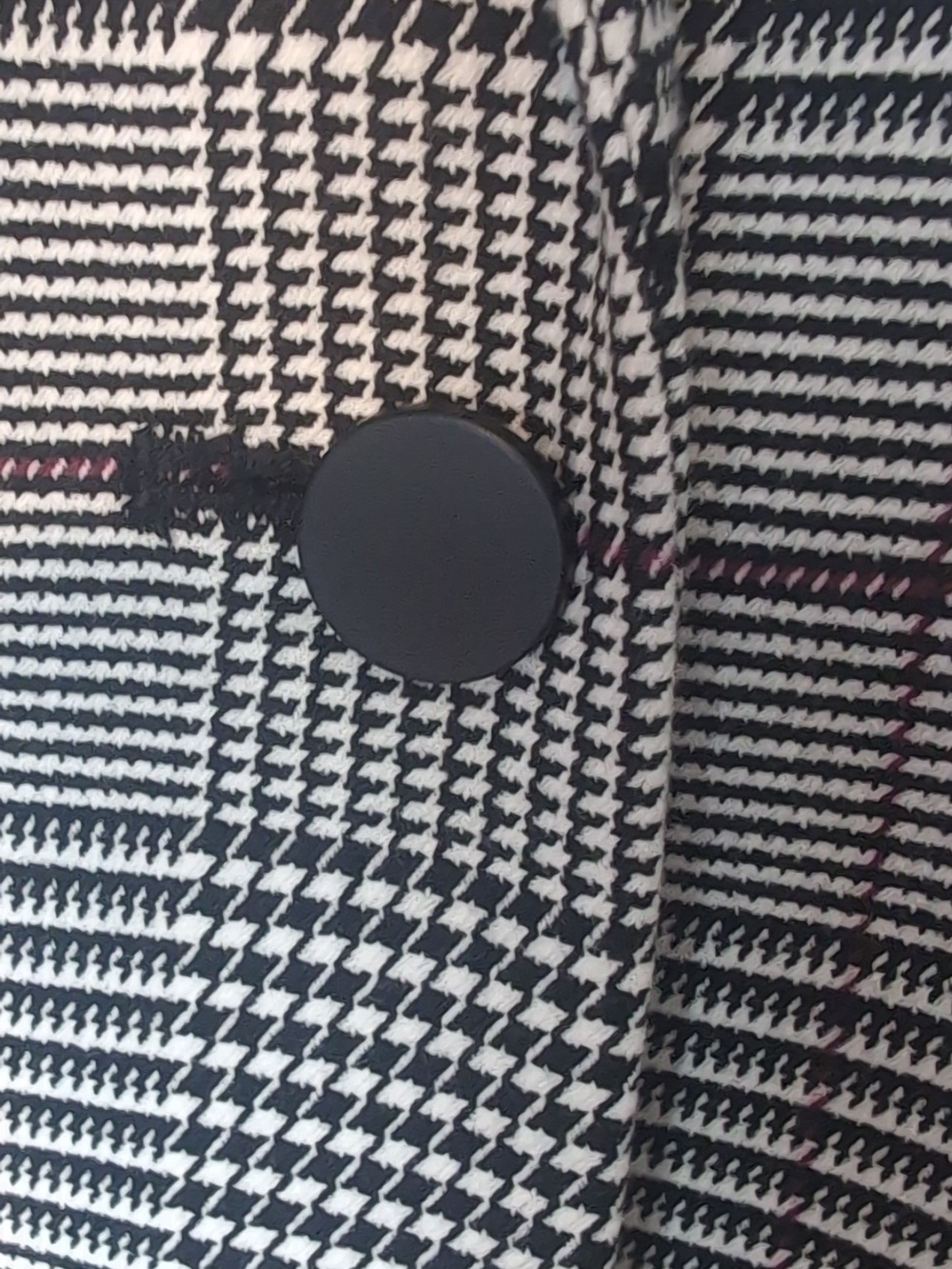 Calvin Klein Black And White Glen Plaid Single-Button Blazer - Picture 4 of 9